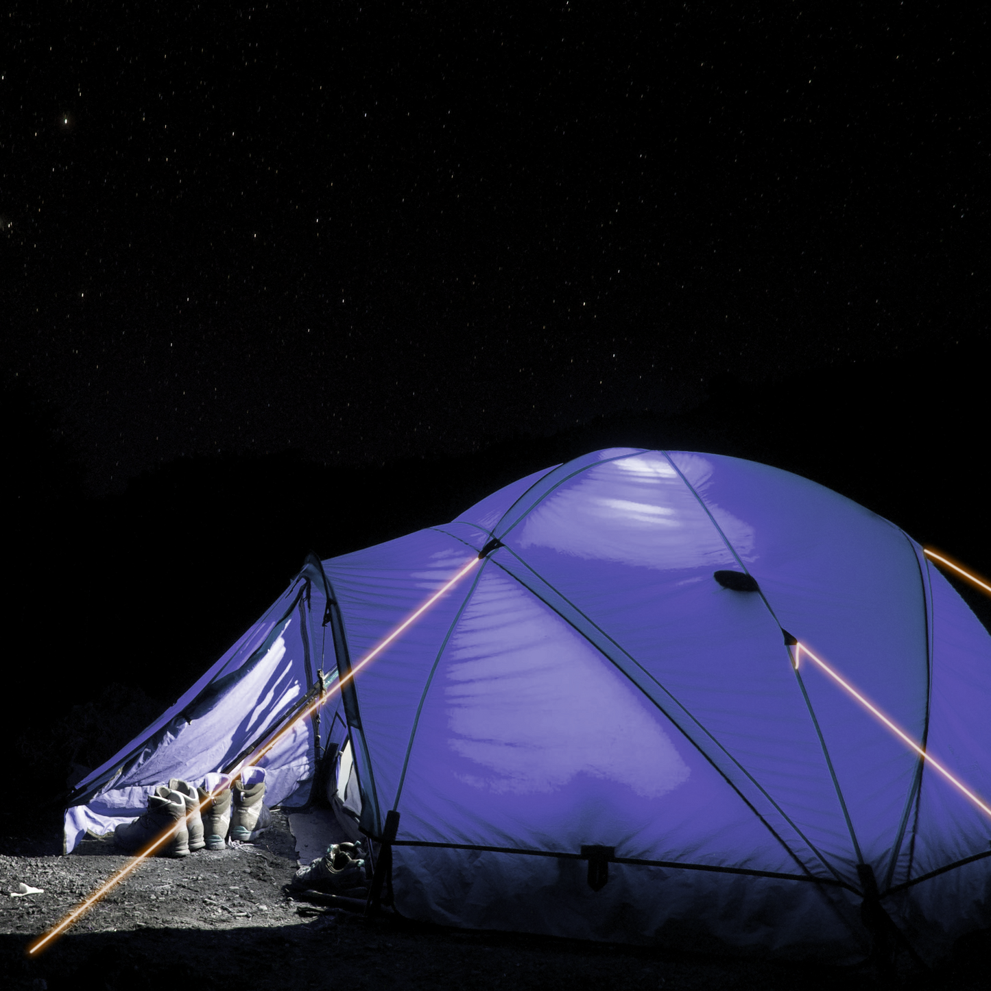 Ensemble de haubans réfléchissants