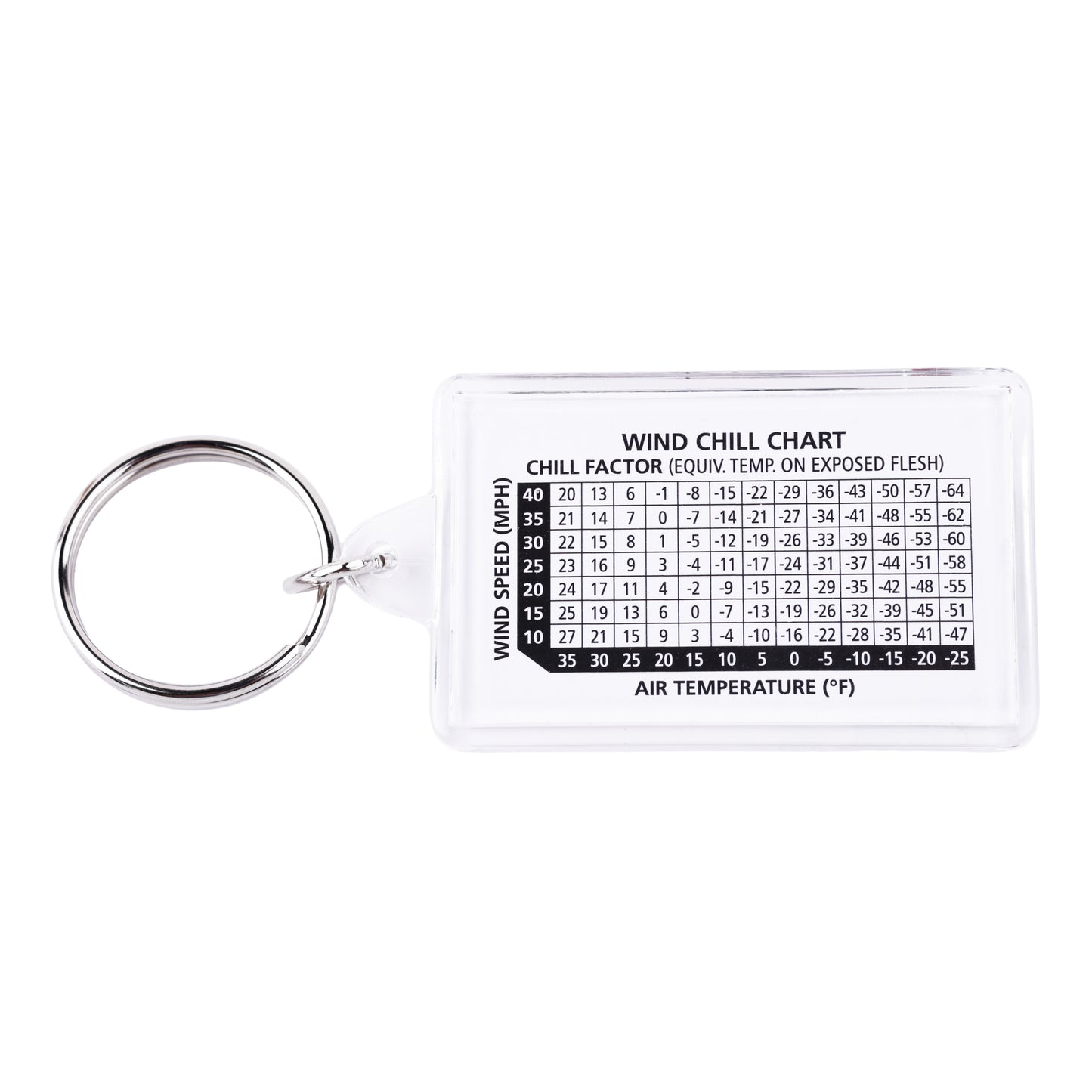 Thermometer and Compass Key Ring