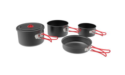 Batterie de cuisine familiale à anodisation dure