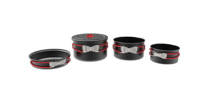 Batterie de cuisine familiale à anodisation dure