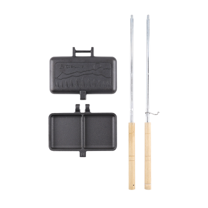 Réchaud de camping double en fonte