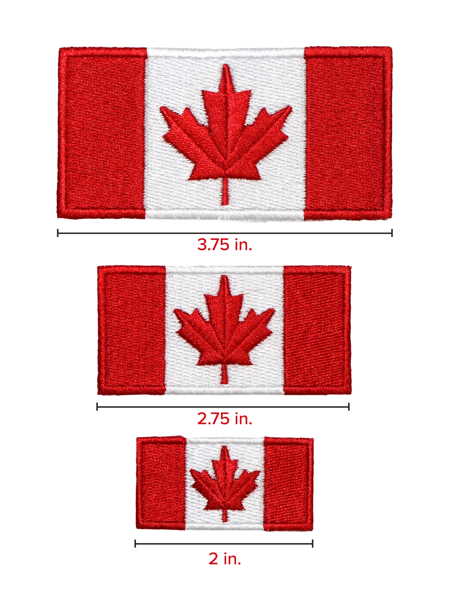 Drapeaux à coudre – Canada