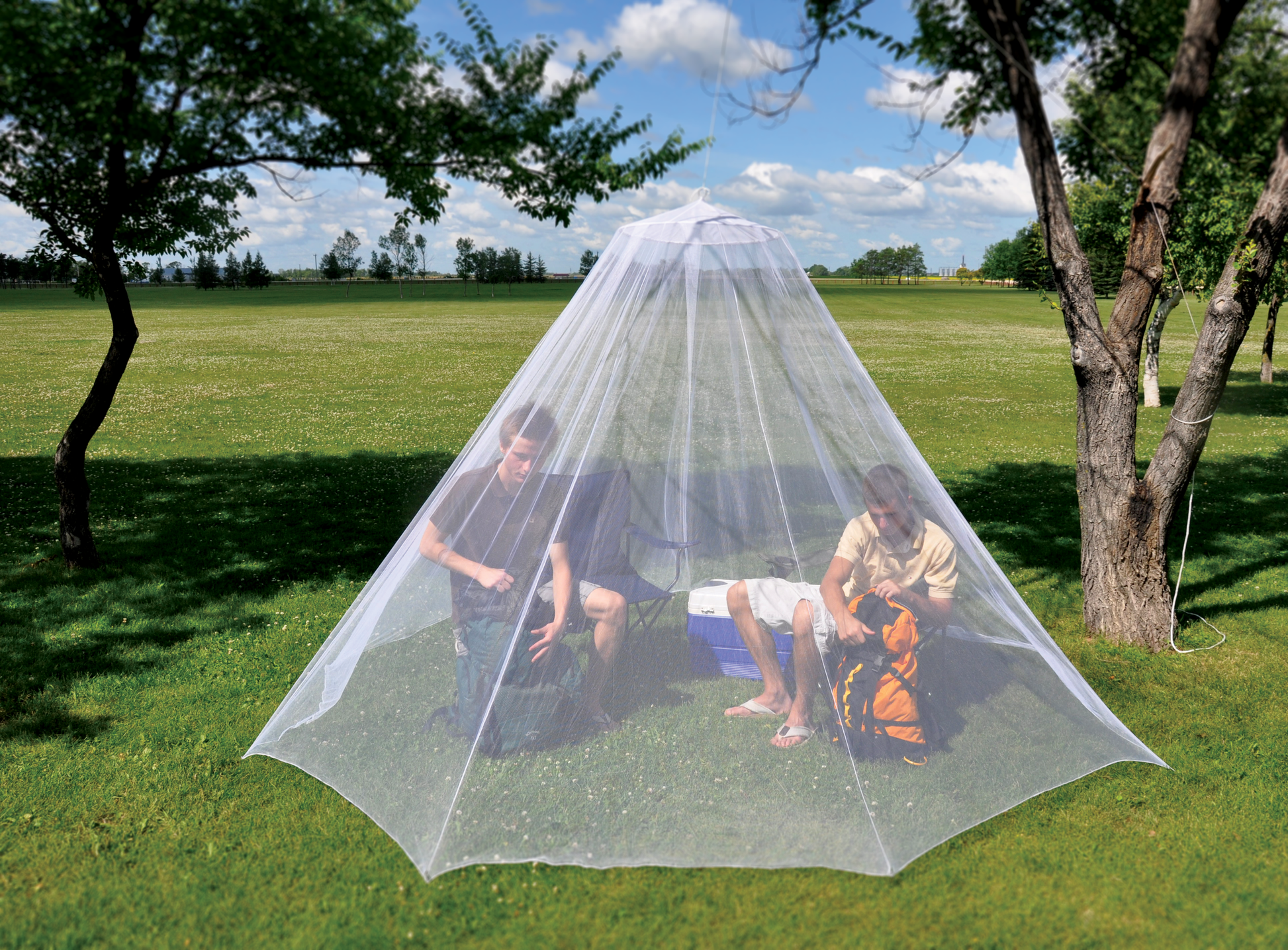 Mosquito net top for camping