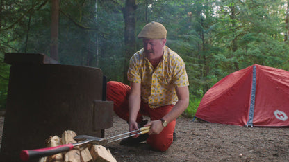 Réchaud de camping double en fonte